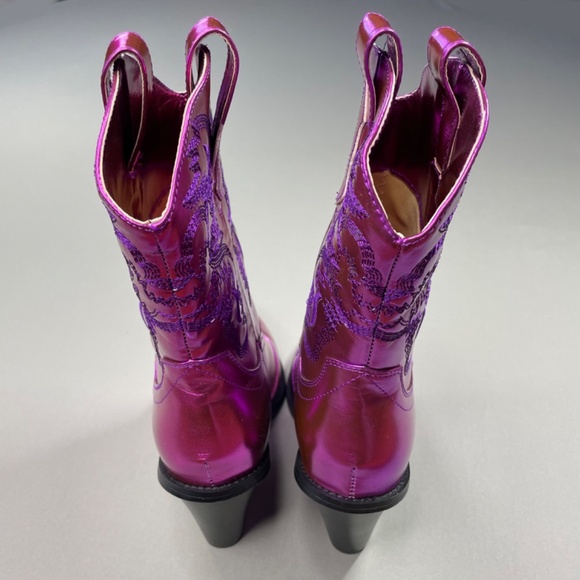 NEW Billini Boots Womens 9 purple black Sergio cowboy cowgirl western festival - Picture 5 of 13